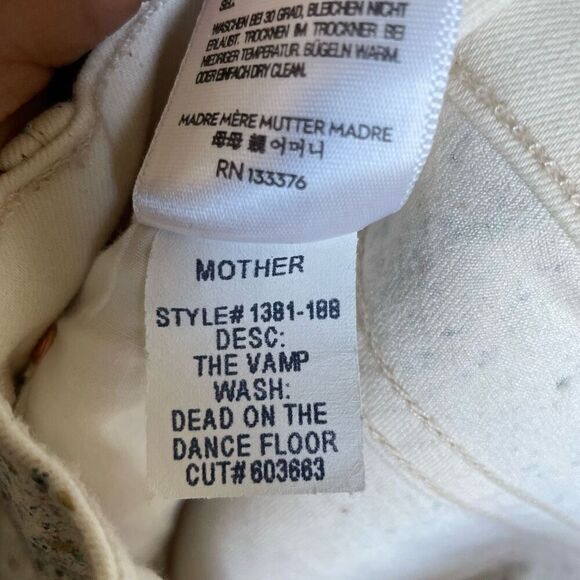 Mother Denim Womens The Vamp Painters Pant Splatter Jeans 26 Ankle Slit Skinny - Picture 5 of 11